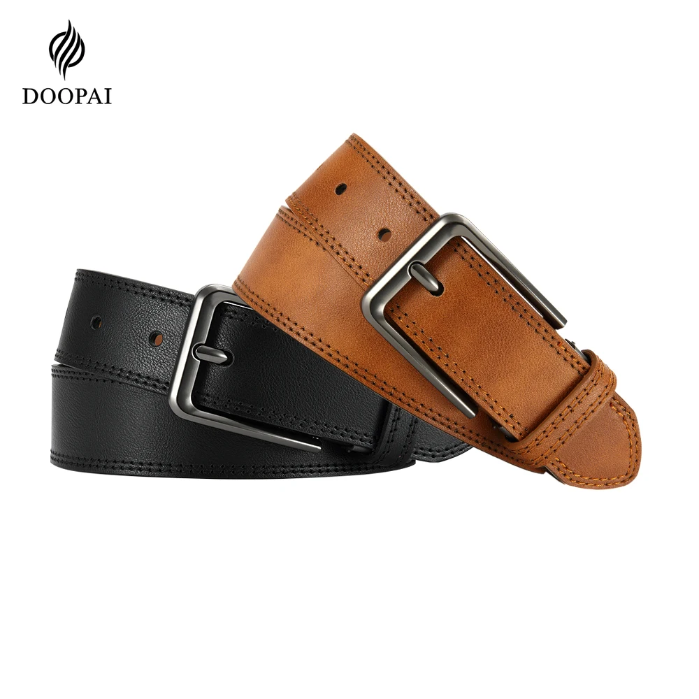 Männer Gürtel Hohe Qualität Echtes Leder LANGE Große Pin Schnalle Metall Automatische Schnalle Männlich Gürtel Strap Männlich