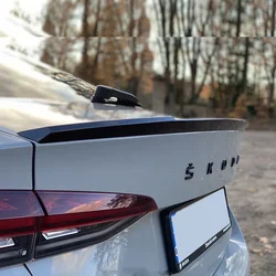 For Skoda Octavia MK4 2020-2023 Sedan Rear Spoiler Cap Trunk Boot Roof Lip Spoiler Wing Rear Tail Lip Spoiler Splitter Bodykit