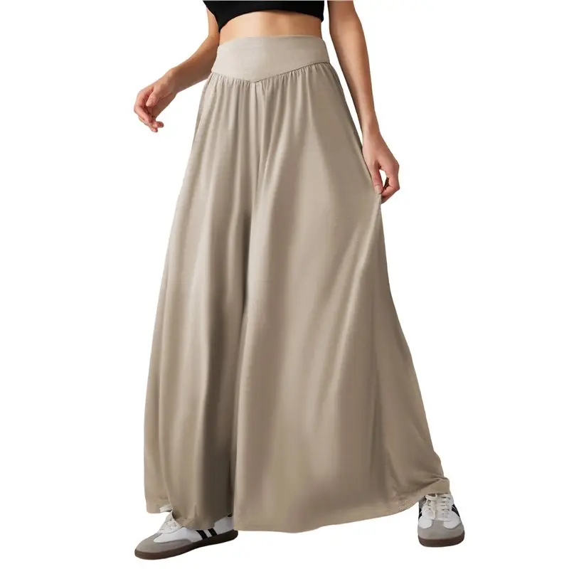 

Женские широкие спортивные брюки CYL с высокой эластичной талией, свободные брюки-палаццо, мешковатые брюки-шаровары