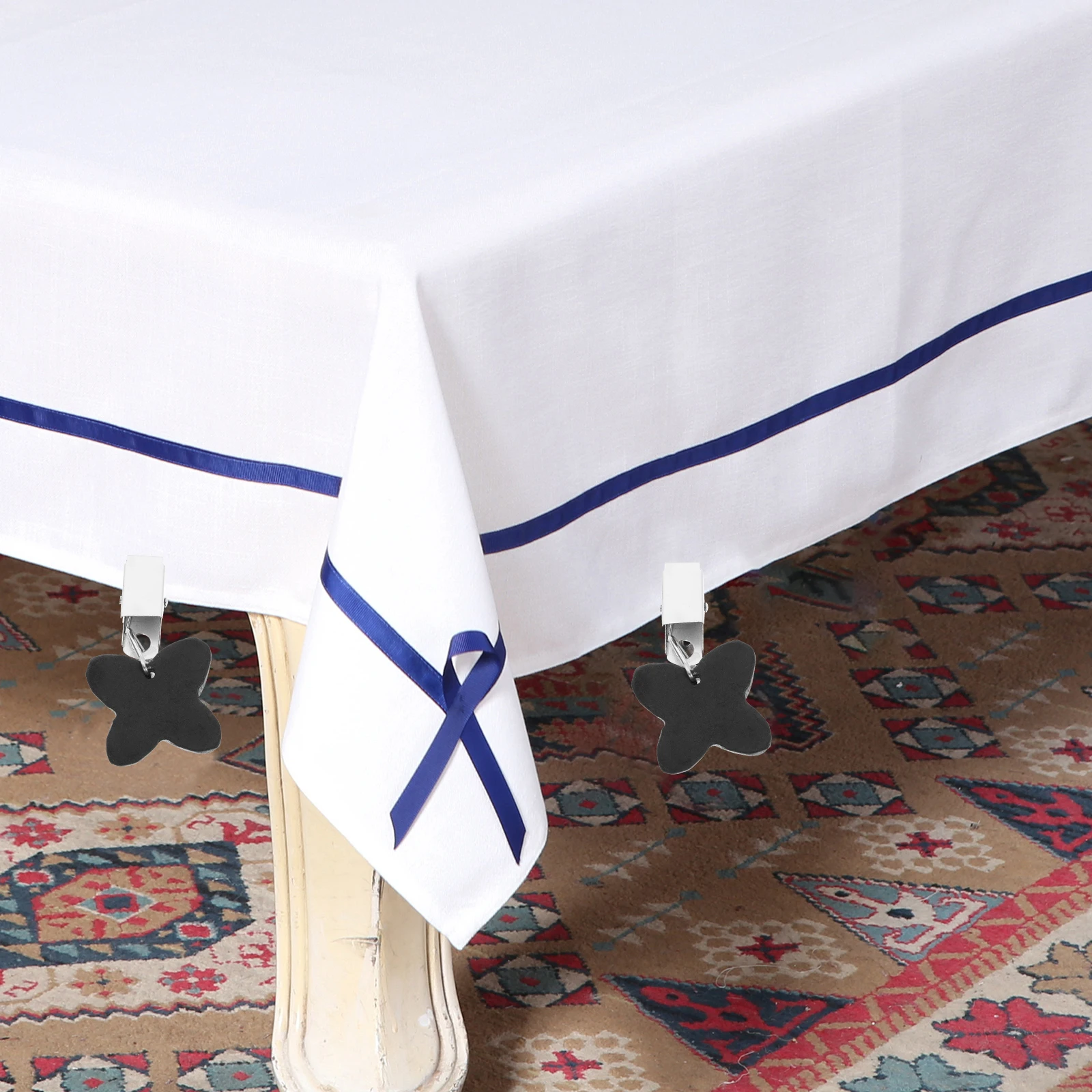

4pcs Tablecloth Clips Multi-Function Table Cloth Weights Outdoor Camping Table Cover Clip Decorative Small Compact