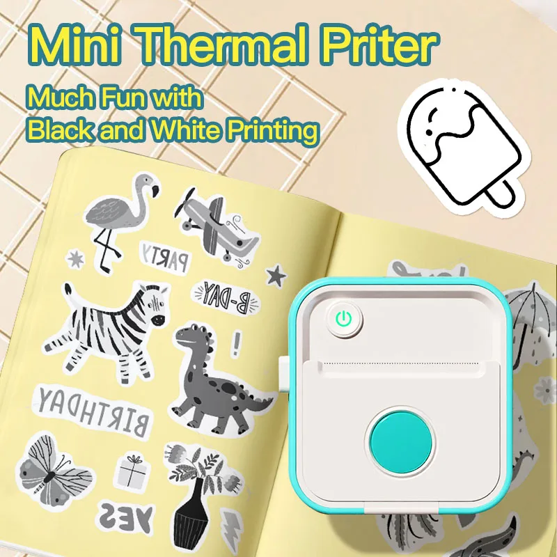 New D5 Label Printer Inkless Thermal Label Maker 12-57mm Paper Adjustable Sticker Pocket Mini Printer for Code Tag Journal