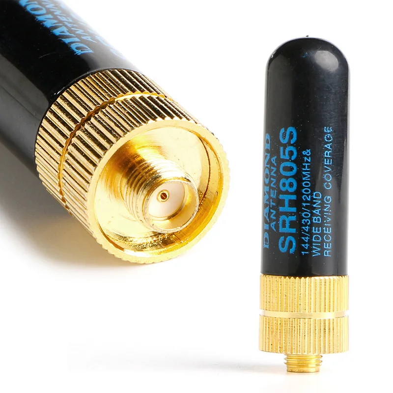 DIAMOND SRH805 4.5cm Short Dual Band Antenna SMA-Male SMA-F Female Dual Band Antenna For YAESU For ICOM Ham Radio