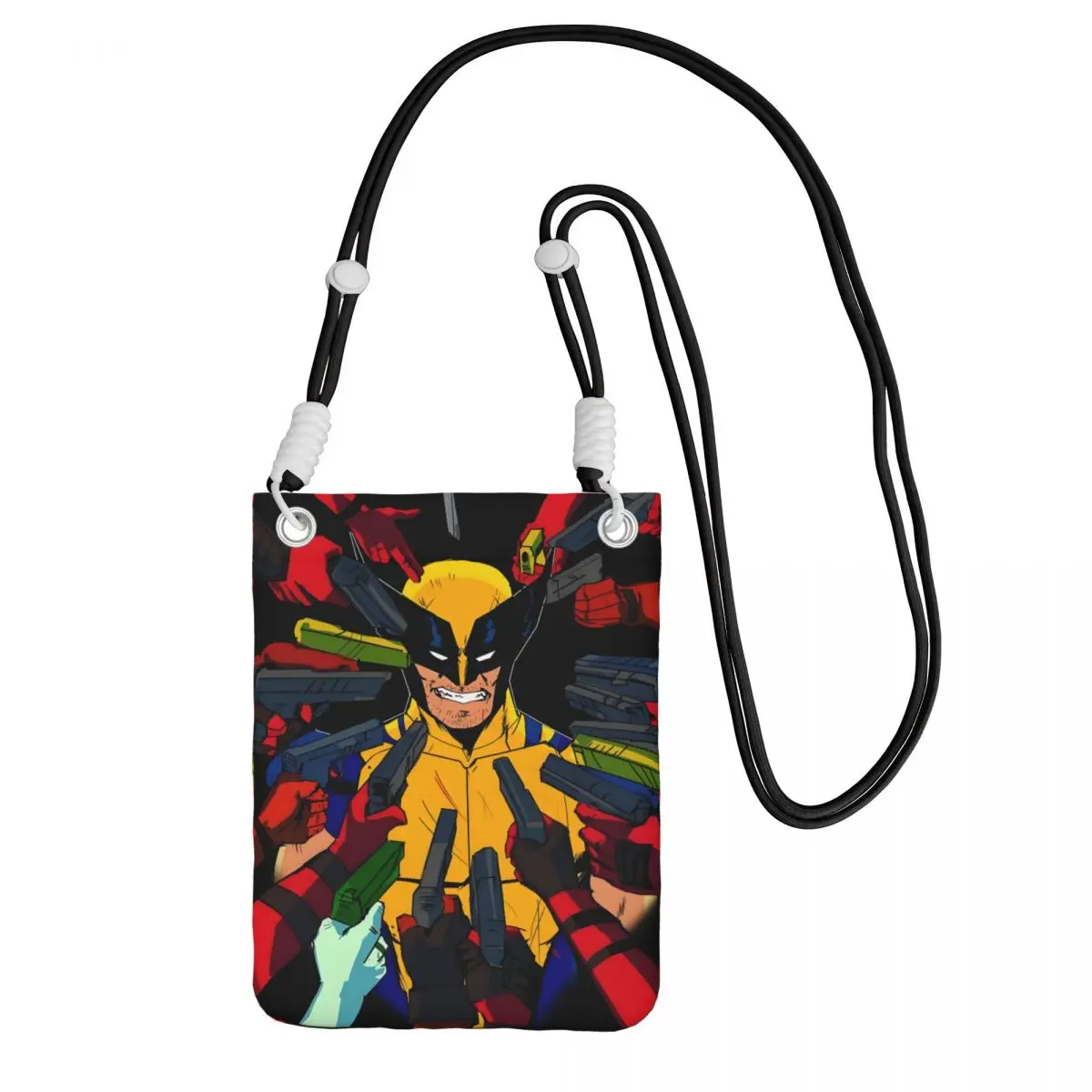

Custom Wolverine Carry A Mobile Phone Bag Diagonally Women Men Superhero Shoulder Crossbody Bag Adjustable Length For Travel