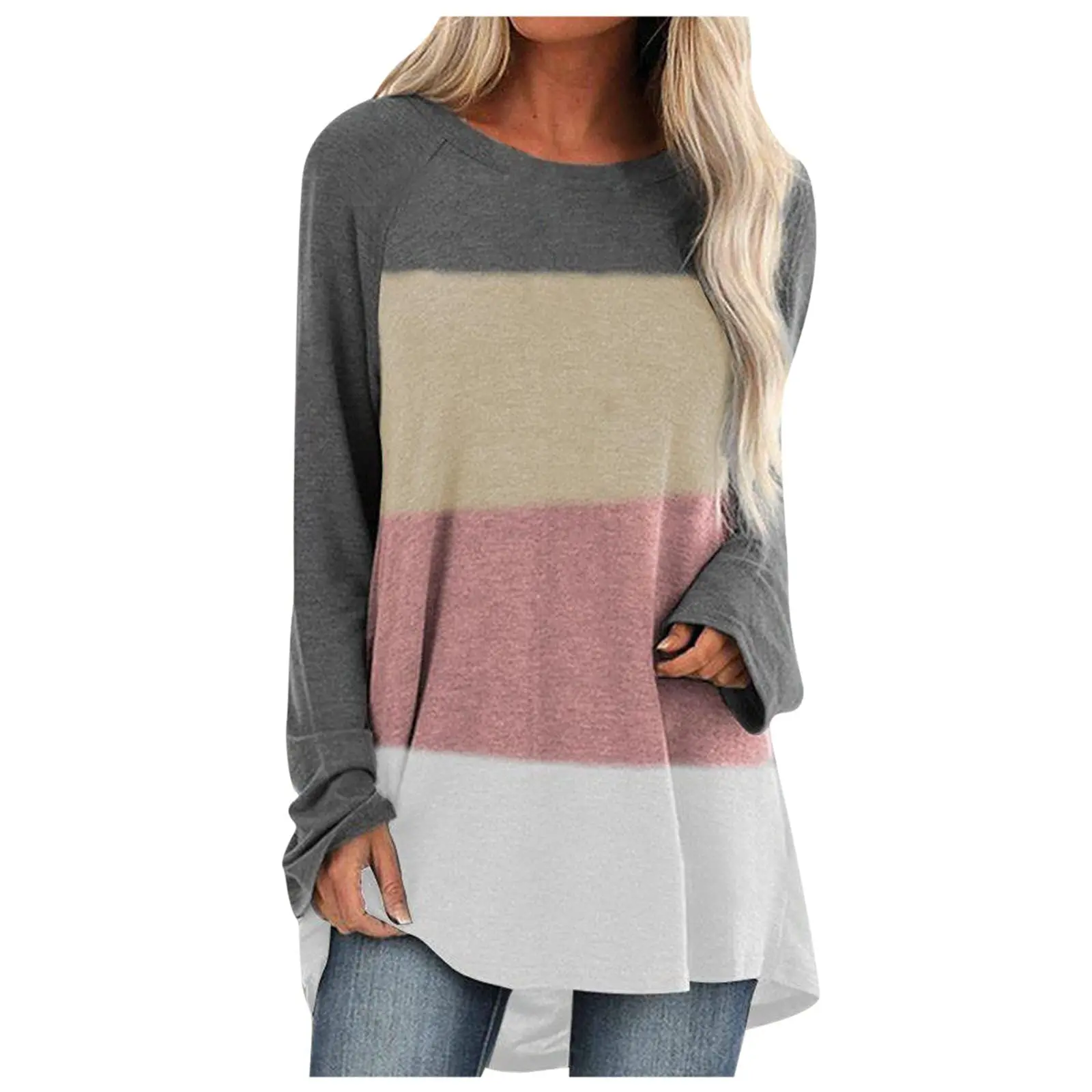 Solid Color 3d Print T-shirts Women Fashion T-shirt Long Sleeve Tops Tees Graphic T shirt Oversized Tees Summer Tshirt Loose