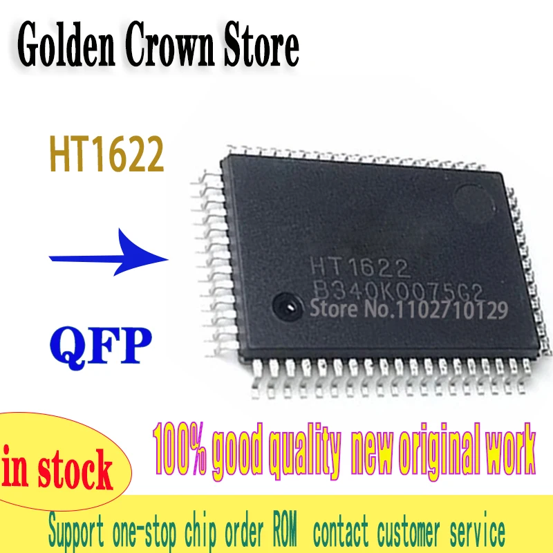 1PCS/lot HT1622 1622 LQFP-64 LQFP-44 RAM Mapping 32x8 LCD Controller for I/O MCU  work New original In Stock