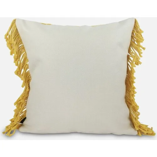 Pillow decorate Cart Lollow | Yellow Macrame Pillow decorate Case Spider Pattern