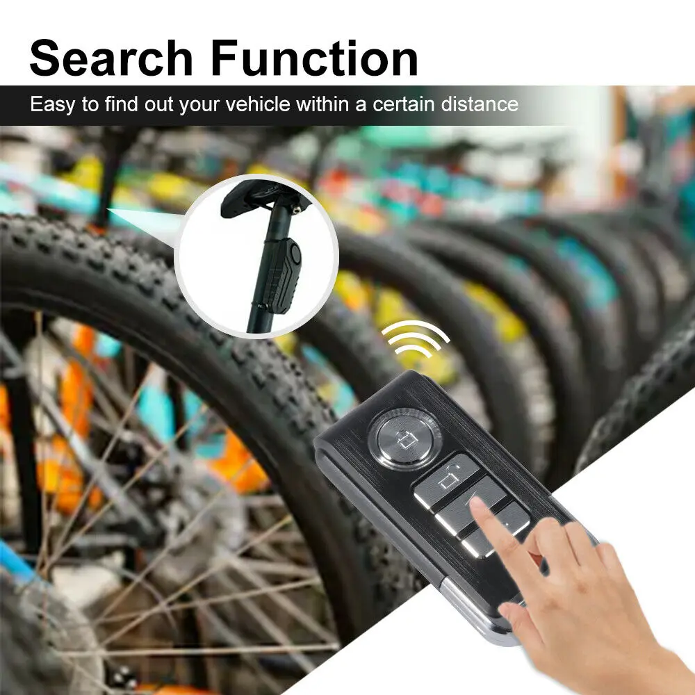 Wireless Horn Alarm With Remote Control 113dB Waterproof Anti-theft Motorcycle Scooter Vibration Alarm Bike Accessories