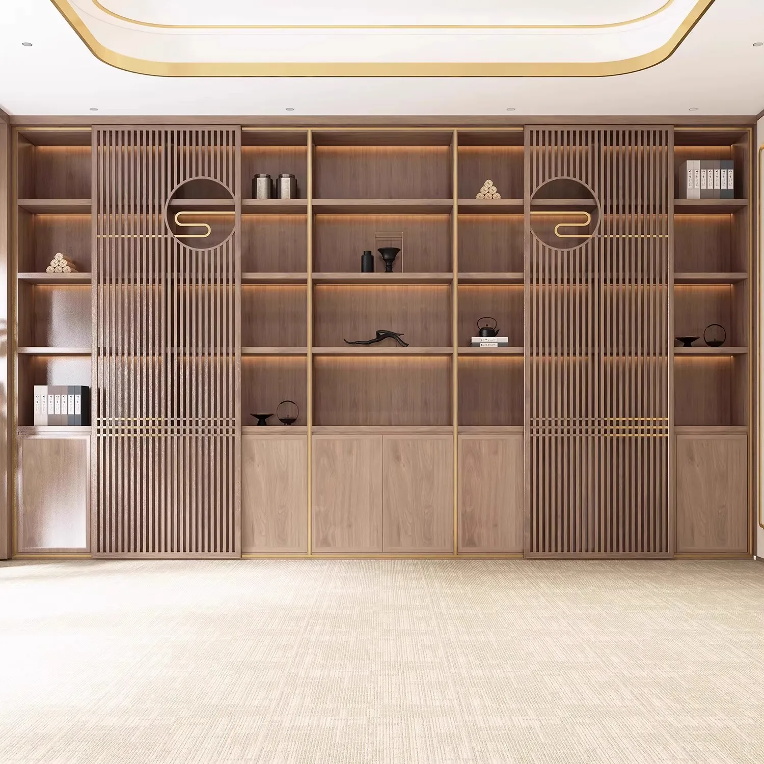 Mesa: madeira maciça, luxo leve, mesa e cadeiras chefe, escritório moderno e simples