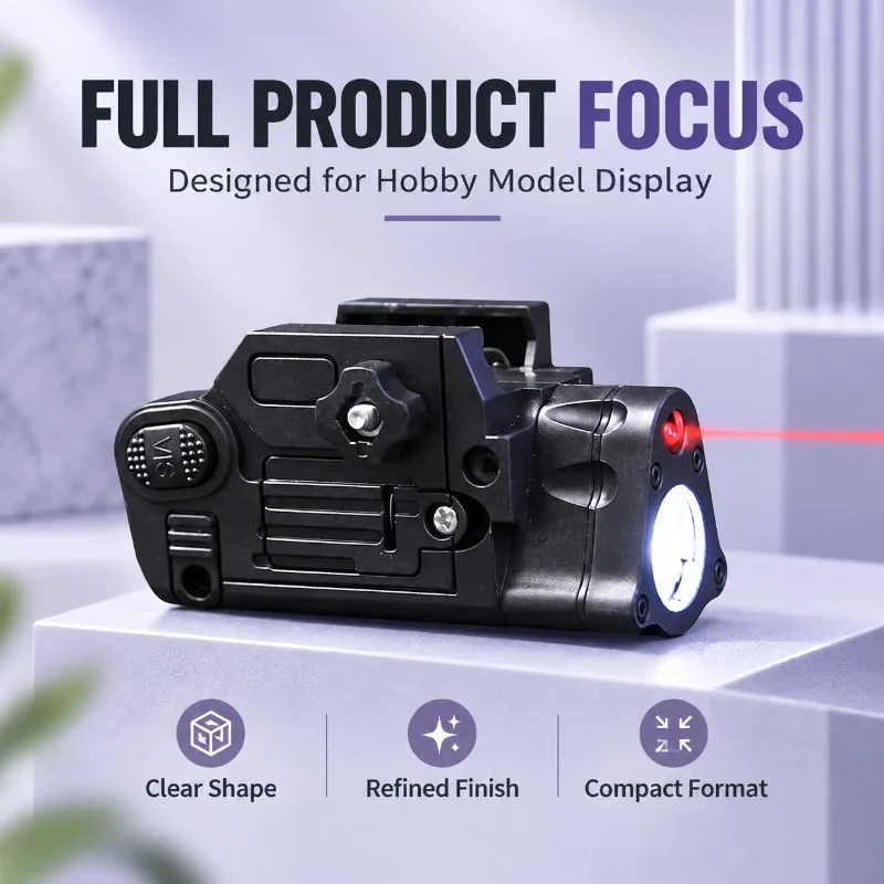 Multi‑scene Decor Torch Assembly for Hobby Model, Rail‑Locked Under‑slung Bright Light, Fine Workmanship Plastic Shell
