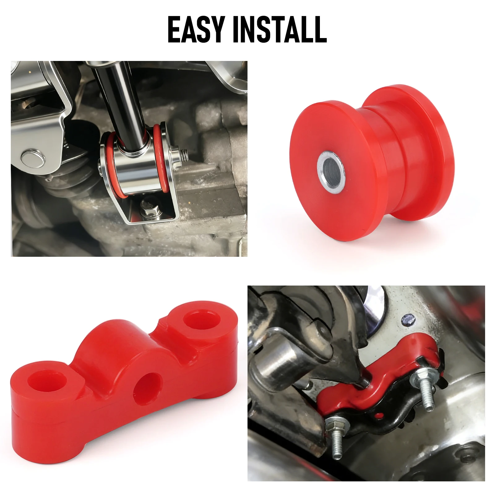 Red D-Series Polyurethane Shifter Bushings For Honda Civic EG EK 1992-2000 D15 D16 Engine Replacement Shift Linkage Bushings 6