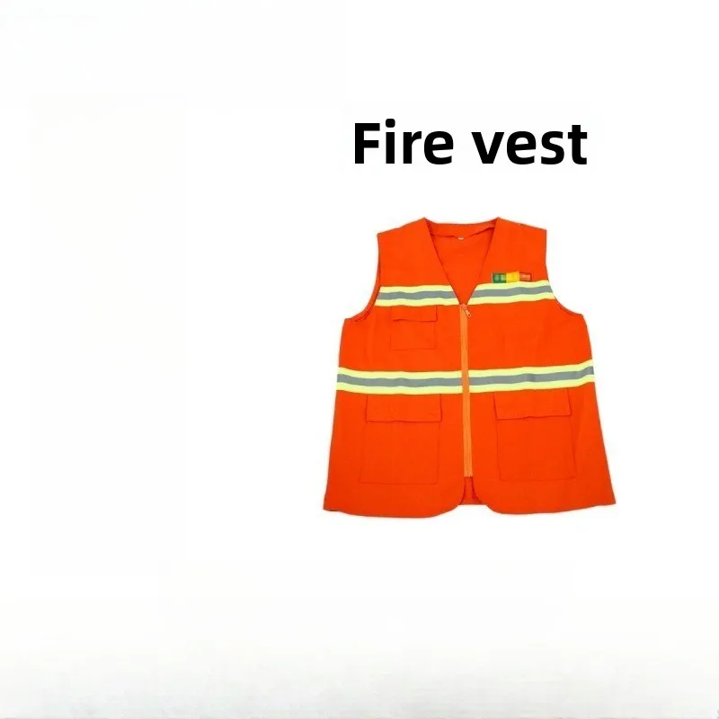 

Fire Vest Reflective Orange Zipper Fire Vest Sanitation Overalls