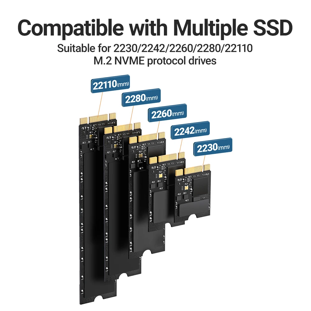 Dual NVMe PCIe Adapter, JEYI M.2 NVMe SSD to PCI-e 4.0 x8/x16 Card Support M.2 (M Key) NVMe SSD 22110/2280/2260/2242/2230