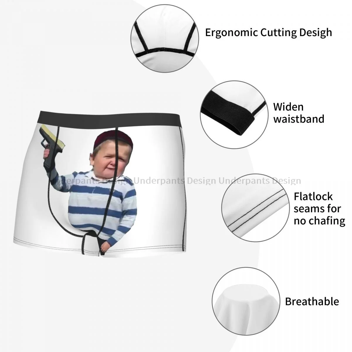 Hasbula Hasbulla Magomedov Underpants Cotton Panties Man Underwear Print Shorts Boxer Briefs