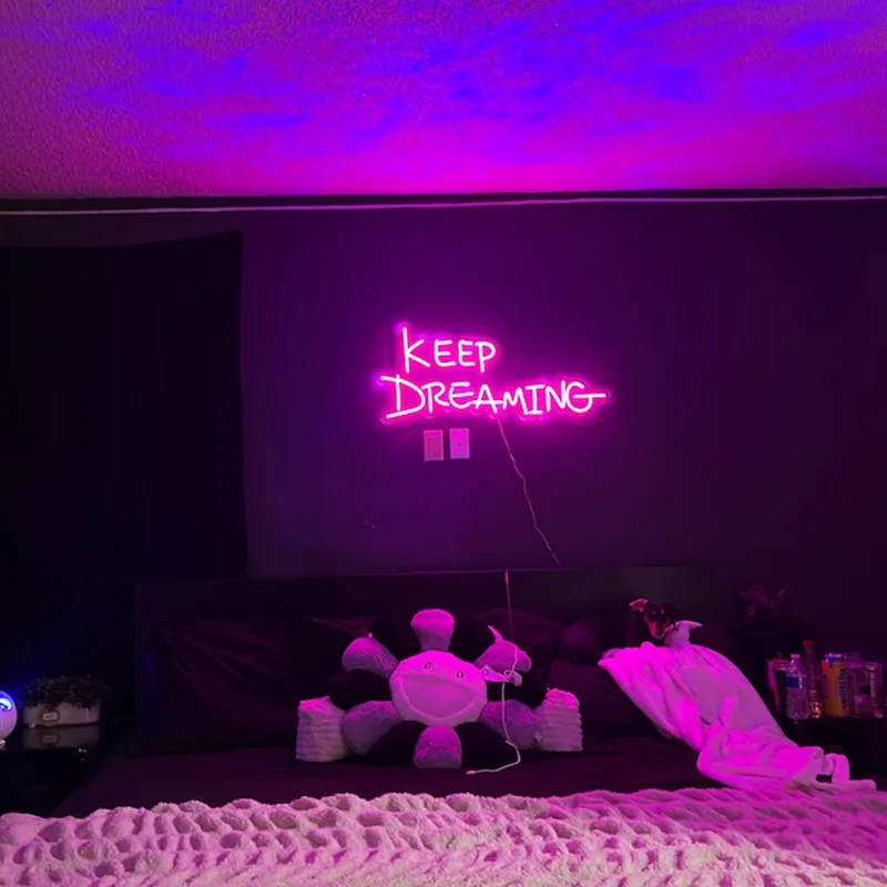 

Keep Dreaming Neon Sign - Wall Decor, Home Decor, Home Led Sign, Indoor Led Decor Light, Text Sign, Keep Dreaming Sign