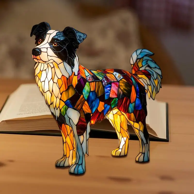 Dog Shape Bedroom Resin Night Light Rechargeable LED Ambience Dachshund Lamp For Bedside Shelf Children Room Home Decorations