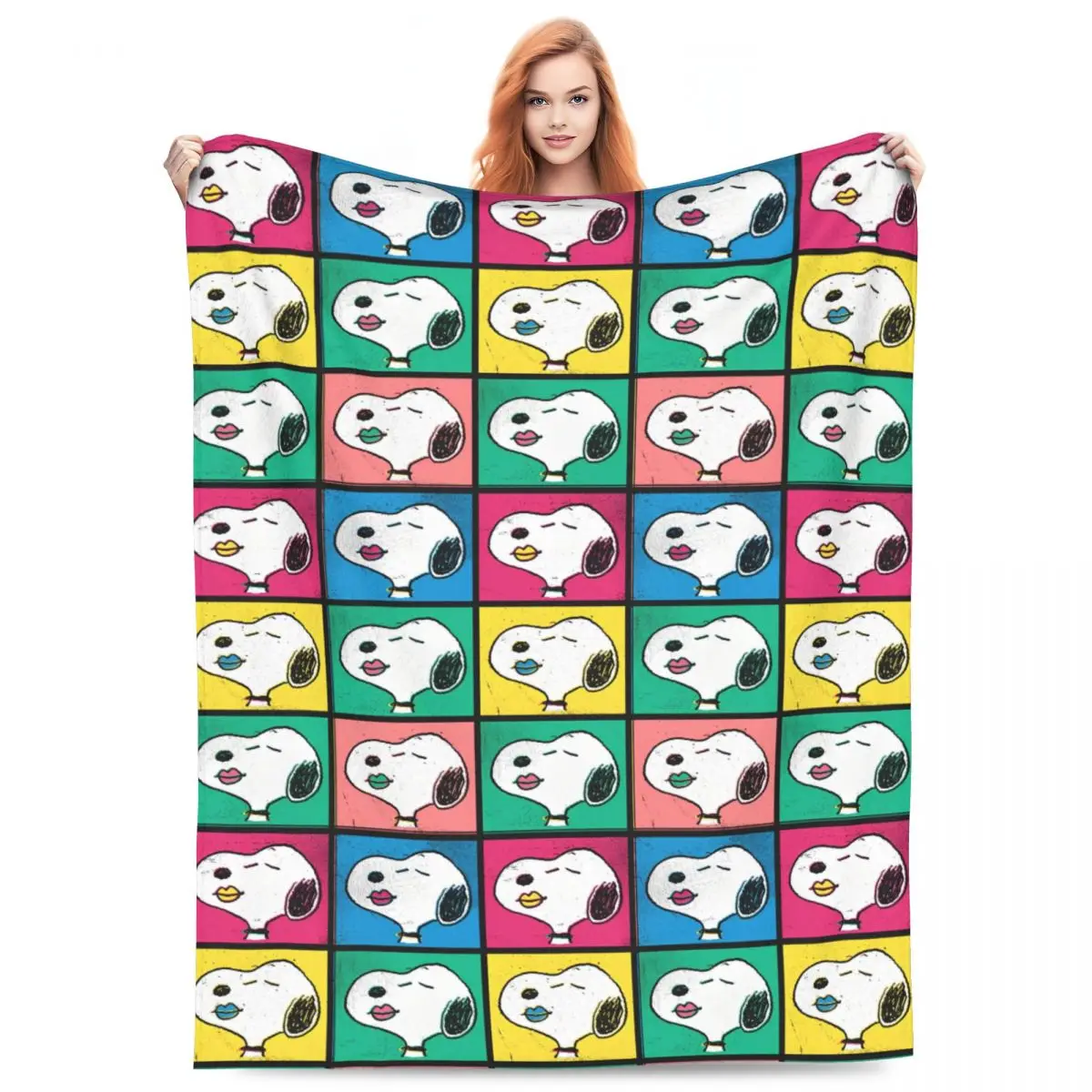 Super Soft Blanket Girls Boys Snoopy Lips Mod For You Throw Blanket Flannel Bedspread For Couch Chair Sofa Bed Sofa Bed Cover