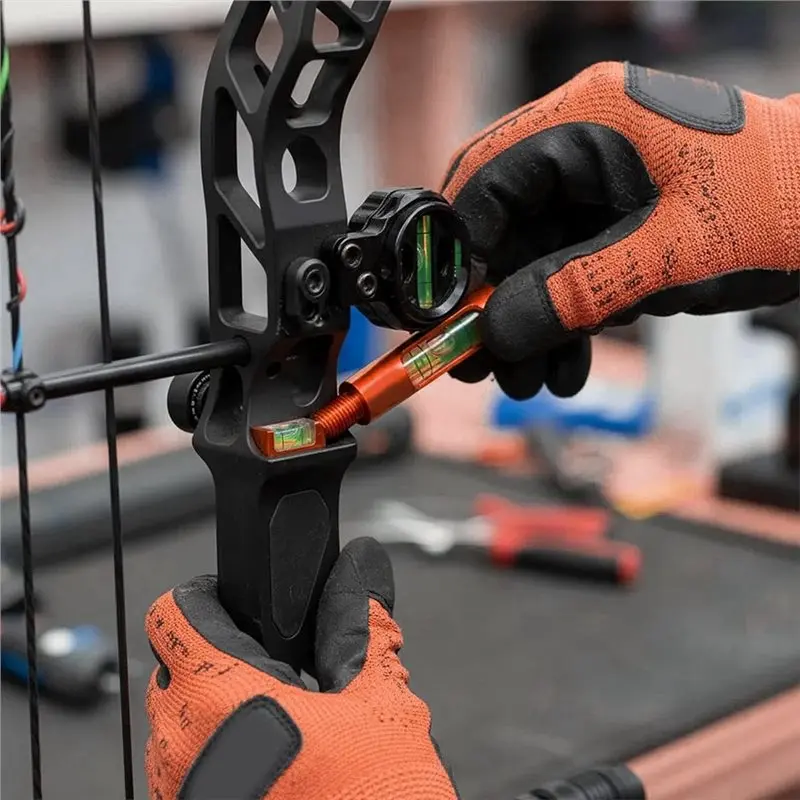 For Sight, Rest& D-Loop Setup, Berger Hole Bow Level(2-Pack), Screw-In For Sight, Rest& D-Loop Setup,Aluminum Archery Level Tool