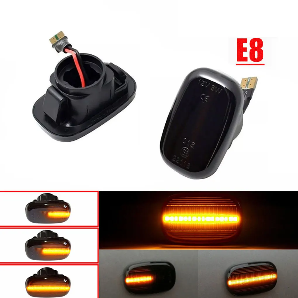 2x Smoked Dynamic LED Side Indicators Lights Turn Signal Lights For N70 05-15 Turn Linght