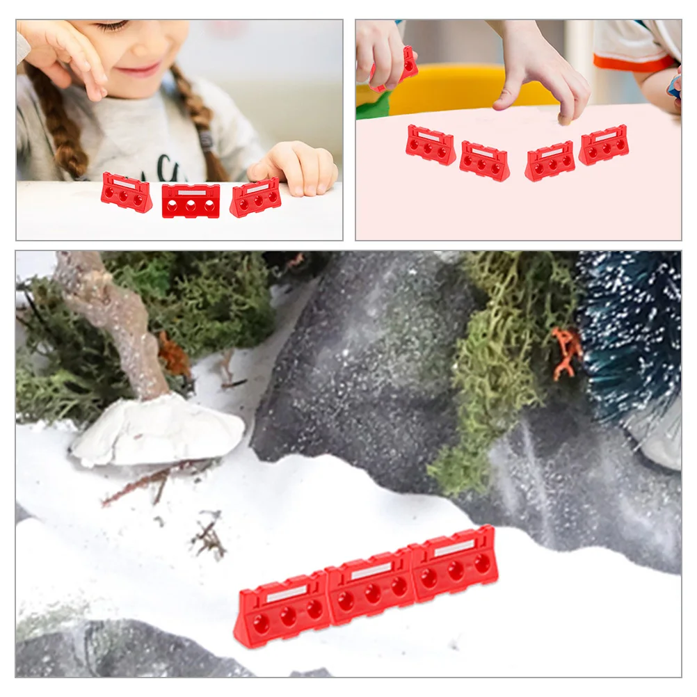 12Pcs Miniature Traffic Fences Road Barricade Simulation Early Teaching Learning Set for Children's Educational Scenes