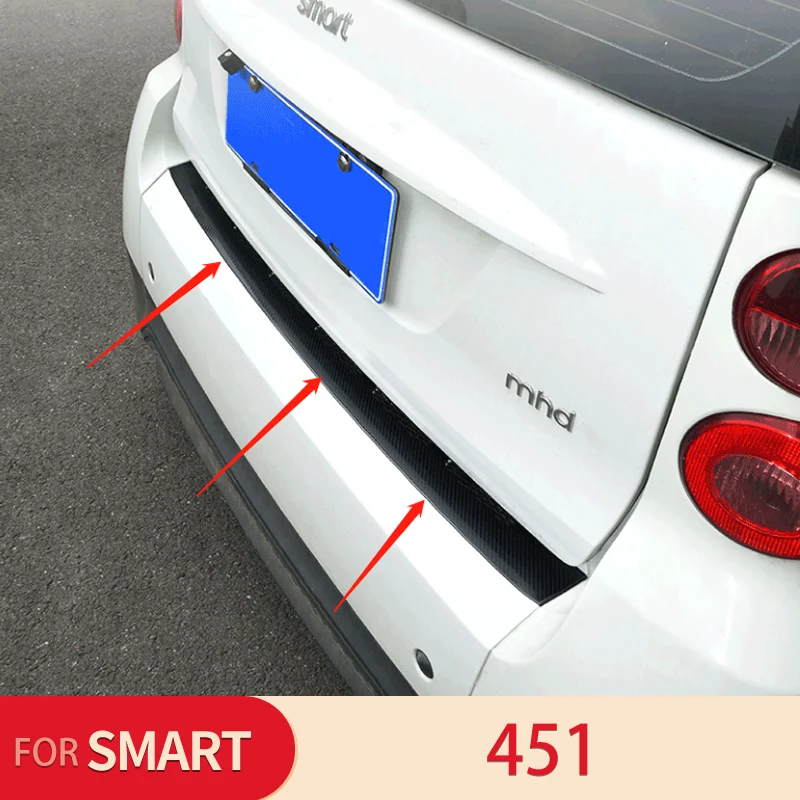 Car Rear Trunk Scratch Guard Trim Strip For Smart 451 Fortwo Interior Exterior 304 Stainless Steel Accessories