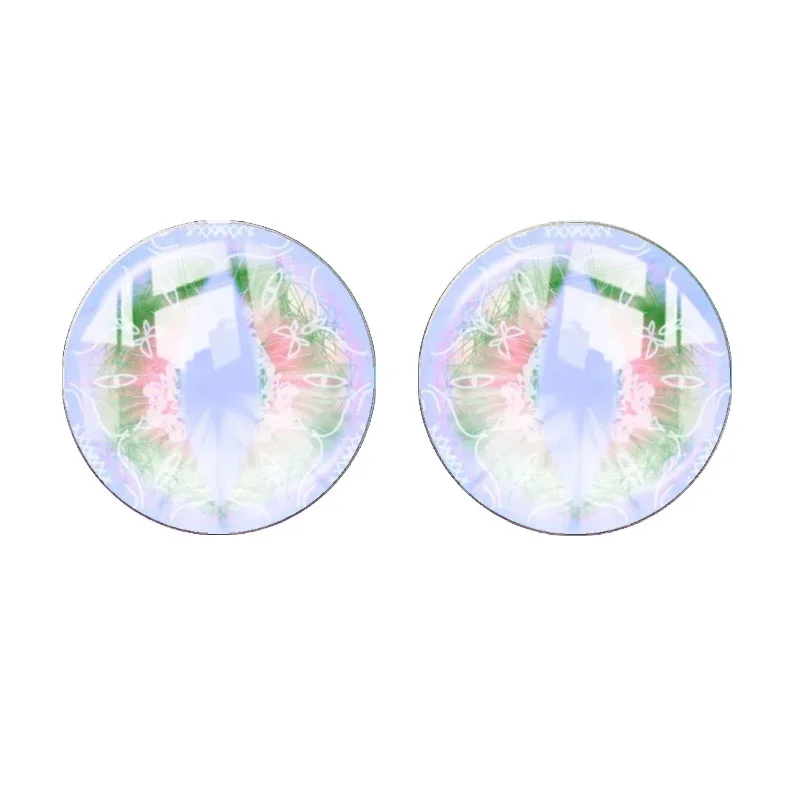 10pcs Colorful Series Glass Eye Chip Round Cabochon Girl Toy 12MM-30MM Handmade Drop Glue Eye Pupil DIY Blyth BJD Doll Accessory
