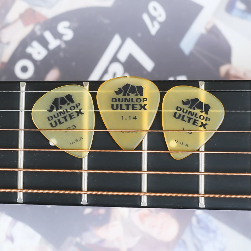 Dunlop 421R Ultex Standard Guitar Picks 6 Pack 0.6/0.73/1.0/1.14mm Mixed Thickness for Acoustic Electric Bass Guitar