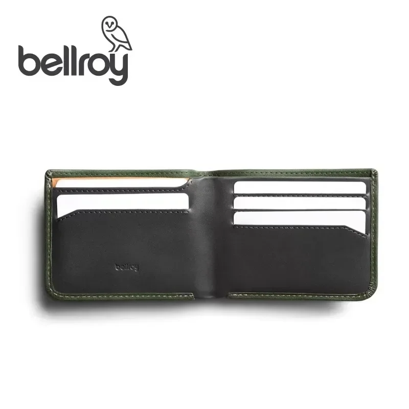 Bellroy Australia Hide & Seek Classic Genuine Leather Short Clip Minimalist Business Card Cowhide Men's Gift Wallet