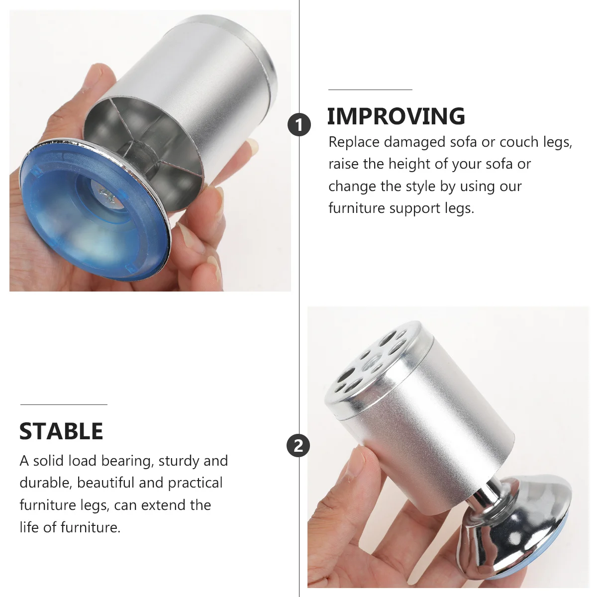 

4Pcs Cabinet Legs Aluminum Alloy Stable Furniture Feet Sofa Table Support Replace Sofa Couch Legs Furniture Feet