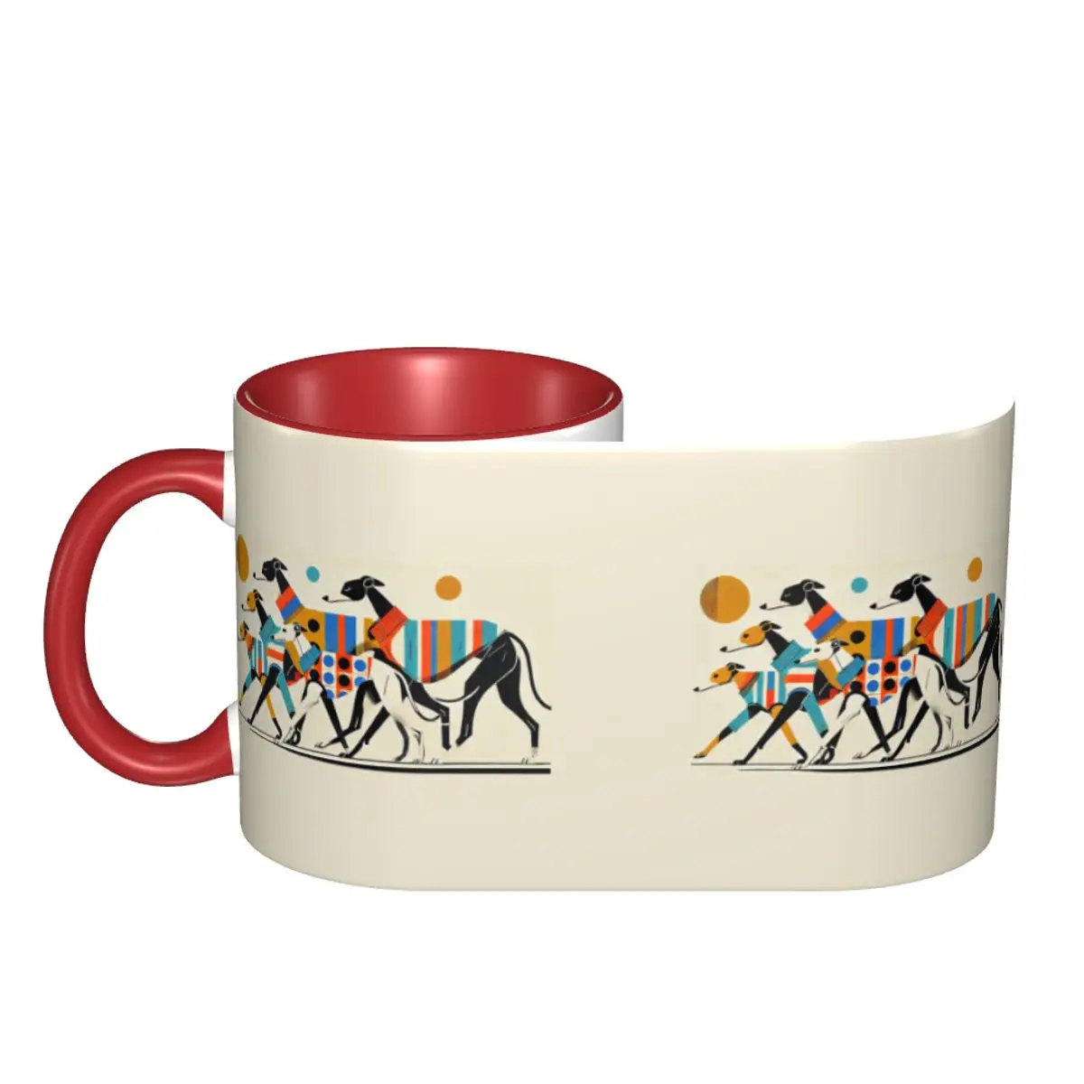 Sighthound Greyhound Whippet Lurcher Mug Funny Ceramic Coffee Cups Tea Mugs Milk Cup Drinkware Gift for Friends DIY Custom