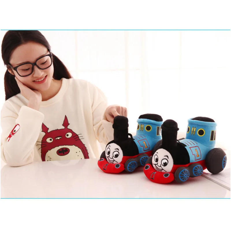 Disney Anime Car Story Thomas Little Train Cute Throw Pillow Cute Plush Back 25/30/35CM Little Train Furry Doll  Movie & TV