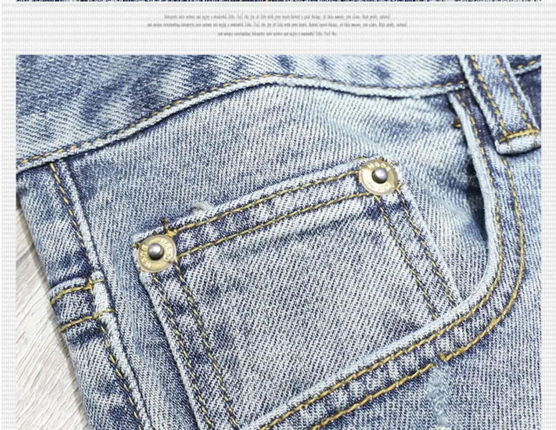 2024 New Personality Multiple Pockets Patchwork Contrasting Colors All-match Cowboy Men Summer Pasting Patch Casual Shorts