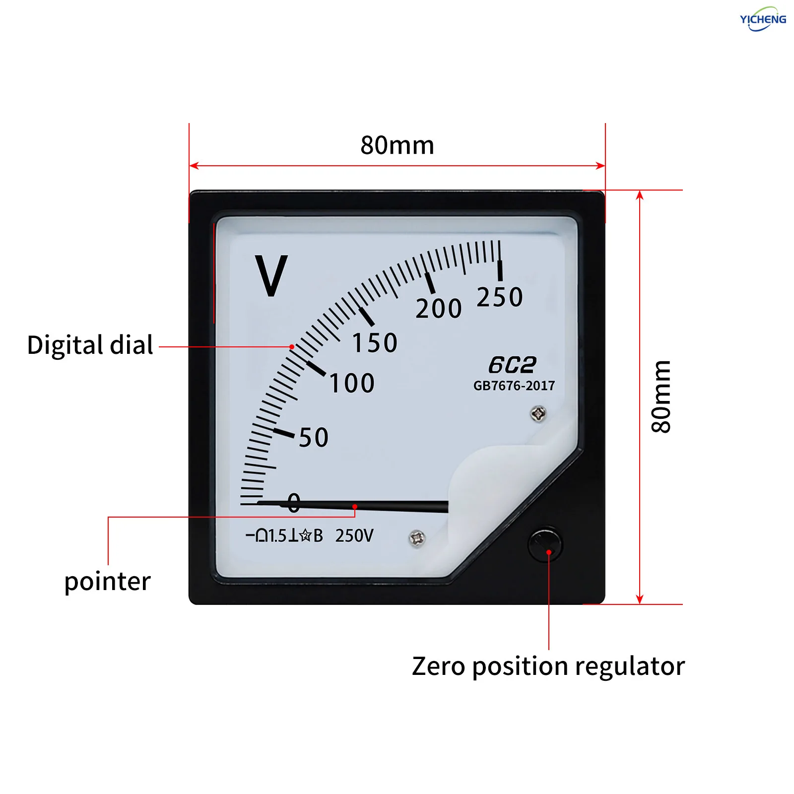 YICHENG DC/AC Voltage meter. apply DC screen equipment, distribution cabinet, voltage stabilizer,electromechanical equipment