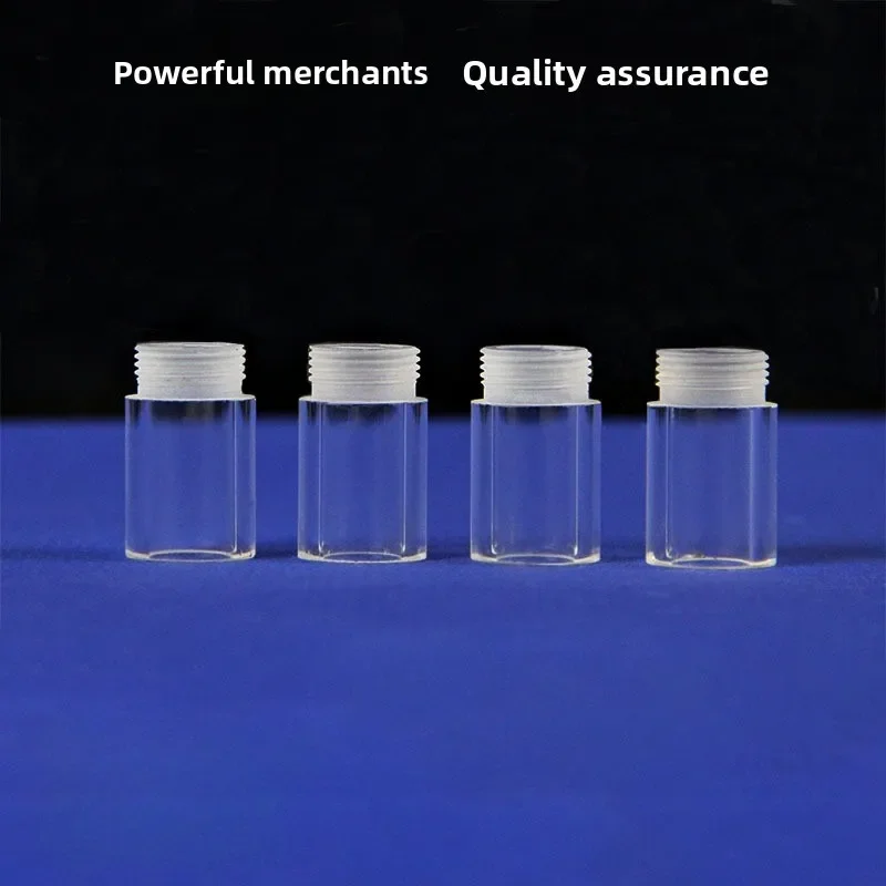 Quartz Round Bottom Test Tube Screw Cap Internal External Thread Heat Corrosion Resistant Sampling Vial
