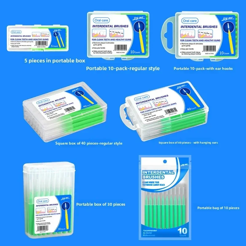 Disposable Individual Wrapped Interdental Brush Sanitary Clean for Travel Business Trip Braces Daily Teeth Care Supply