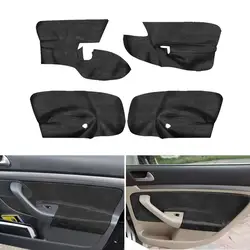 Per VW Golf 5 MK5 2005 2006 2007 2008 2009 2010 LHD 4 Porte Auto-styling Porta Interna Bracciolo Pannello di Copertura In Pelle Scamosciata Trim