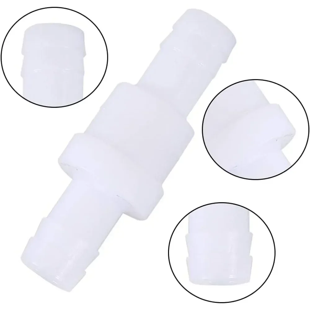 

Линейный обратный клапан, односторонний обратный обратный клапан, пластиковые водяные обратные клапаны для воды, топлива, газа, жидкого воздуха для 2 шт.