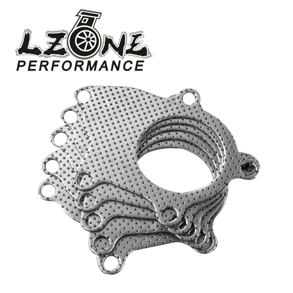 LZONE - T3-T4 5-BOLT B/D SERIES TURBO MANIFOLD DOWNPIPE EXHAUST GRAPHITE ALUMINUM GASKET JR4953