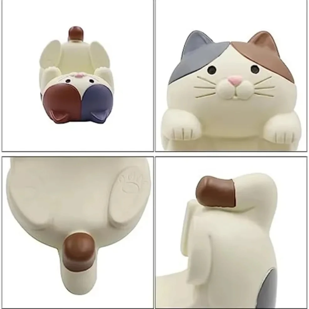 1Pc Cat Cell Phone Stand Resin Home Decorative Figure Cute Craft Ornaments Phone Holder Creative Phone Bracket For Men And Women - view 2