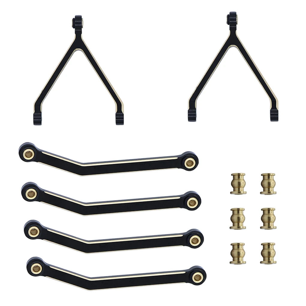 Brass Wheelbase Chassis Links Pull Rods Set For FMS FCX18 FCX24 1/18 1/24 RC Car Upgrades Part