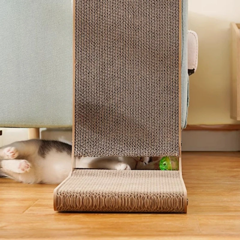 Pet Cat Scratching Board L-shaped Wear-resistant and Scratch-resistant Cat Scratch Post Kitten Scratching Furniture Protector