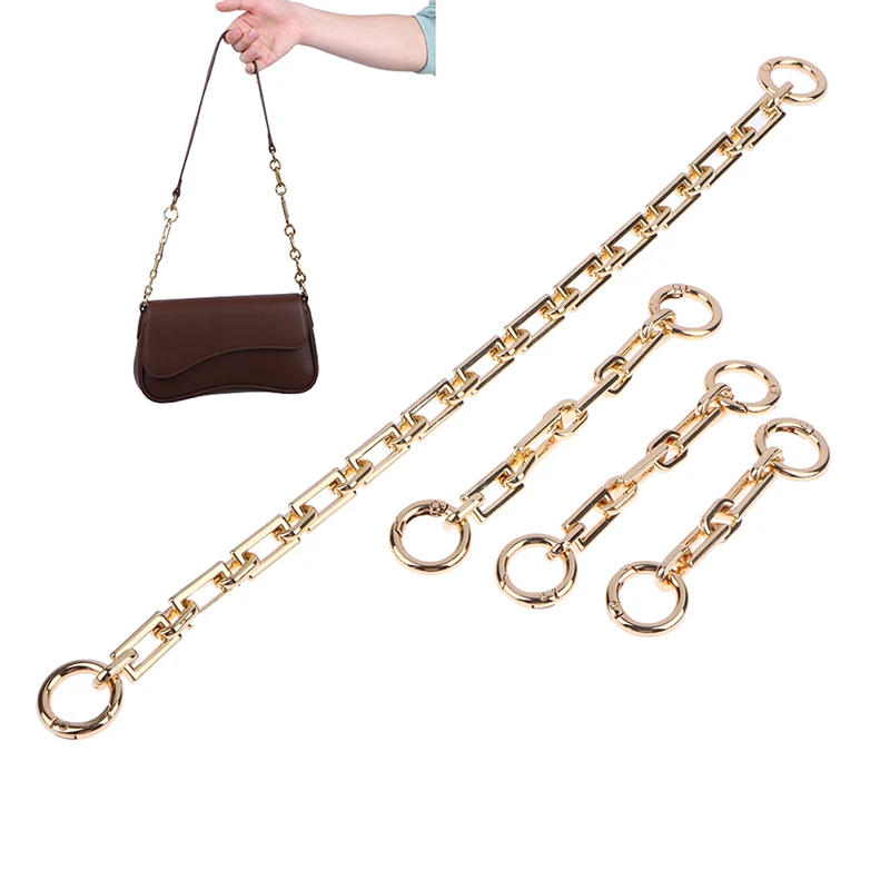 Crossbody Purse Bag Chain Strap Bag Extension Chain DIY Replacement Chain Handbag Hanging Buckle Charms Shoulder Bag Accessories