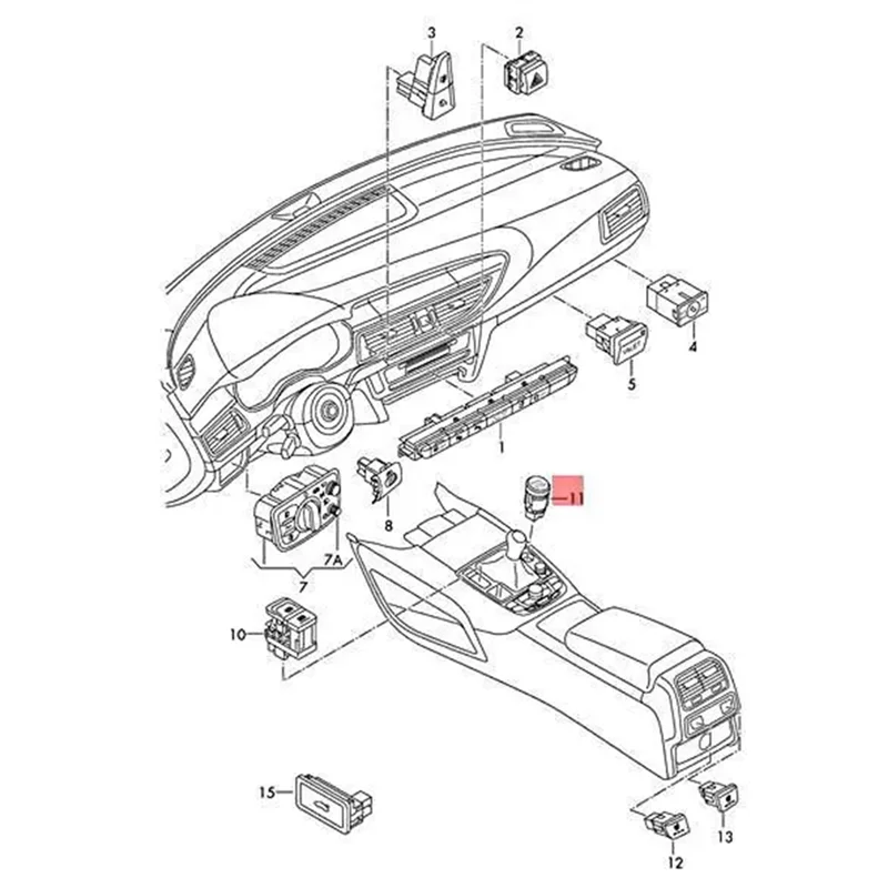 

6 Pin Switch Key To Start One-Button Start Switch 4G1905217D 4G1 905 217D For A6 C7 A7 S6 S7-A08Q