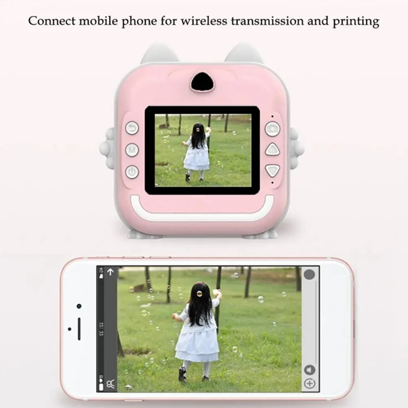 

Kids Photo Camera 2.4Inch IPS Screen Child Camera Instant Print Video Recording Take Pictures Birthday Gift