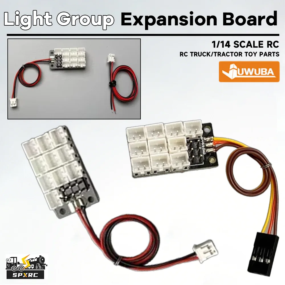 Light Group Expansion Board 4 in 1 PH2.0 2.54 Extension Module For 1/14 Tamiyaa RC Tipper SCANIAA Volvoo Toy Model Parts