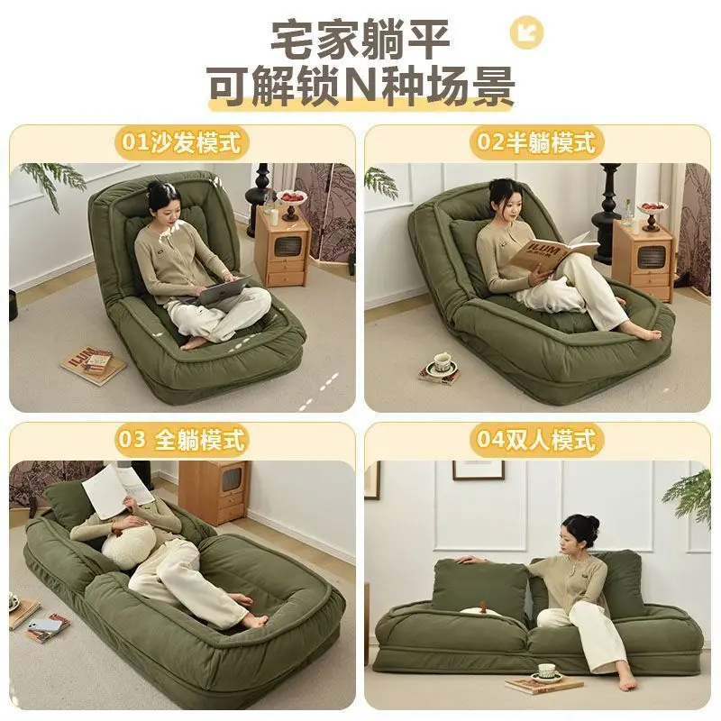 Lazy sofa bed bedroom small apartment balcony thickened comfortable tatami folding single sofa bed Living Room Furniture couch