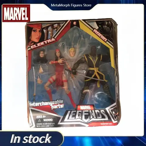 Original Marvel Legends INTERCHANGEABLE PARTS ELEKTRA & RONIN Anime Figure Toy Collection Model