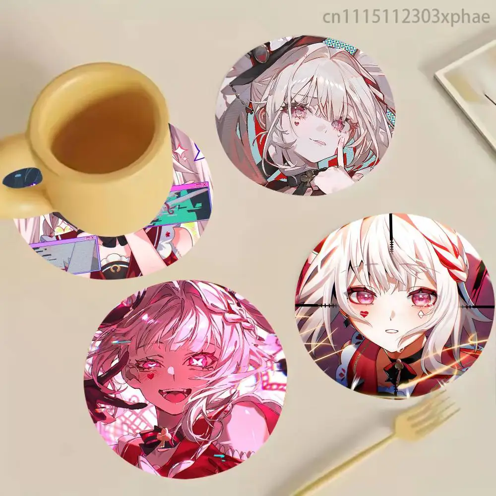 Honkai Star Rail Sparxie Sparkle HSR Wood Coaster Mug Tea Coffee Cup Pad Heat Resistant Placemats Tableware Decoration