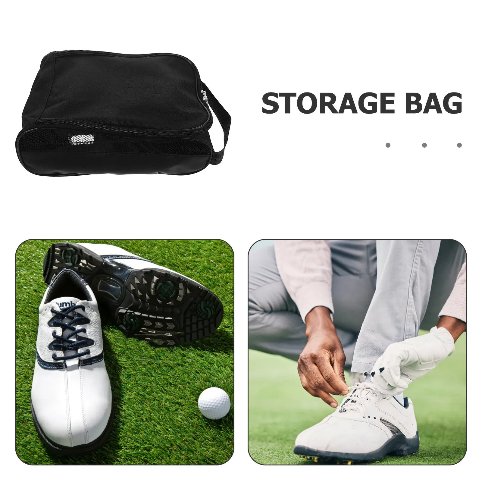 

Golf Shoes Bag Large Capacity Nylon Shoe Holder Portable Travel Shoe Organizer Clothes Shoes Storage Pouch Handheld Sneaker