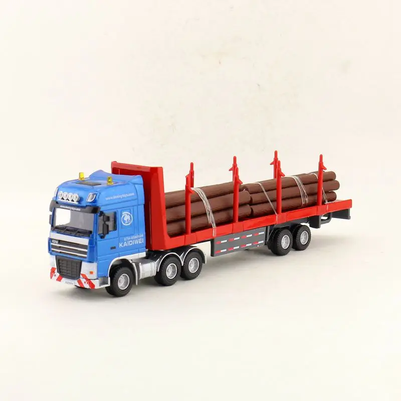 1:50 Scale Diecast Toy Vehicle Model Timber Transport Truck Engineering Car Educational Collection Gift For Kid