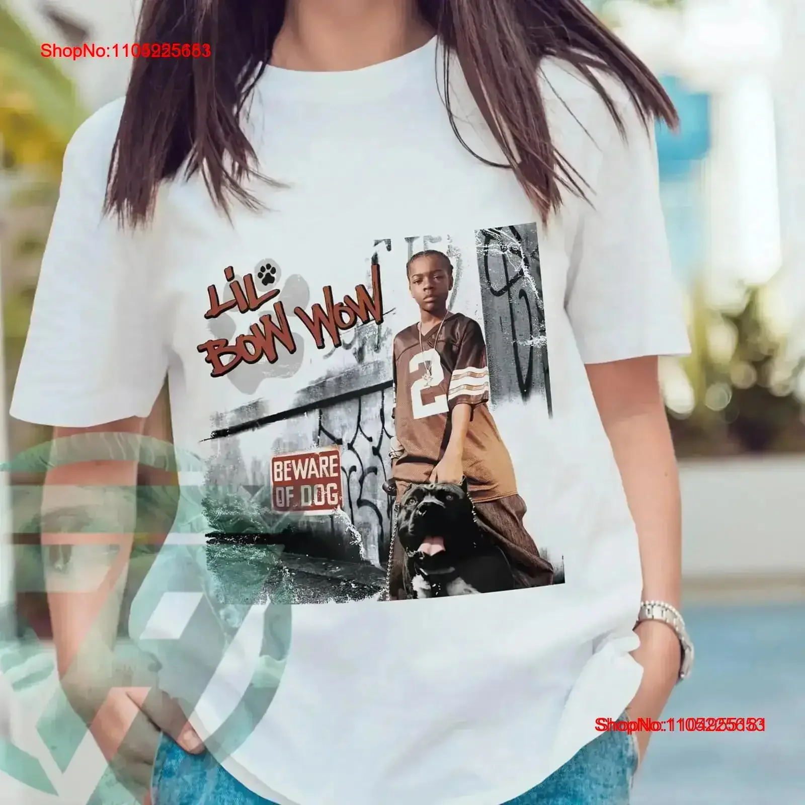 

Хип-хоп Lil Bow Wow Shad Moss Футболка Винтаж Остерегайтесь собаки Эстетический Премиум Минималистичный Стиль Прочтите описание винтажный